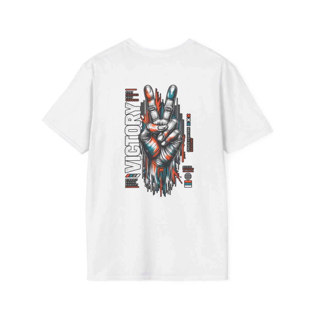 Victory Hand Peace Sign Graphic T-Shirt — Retro Rock Vibe