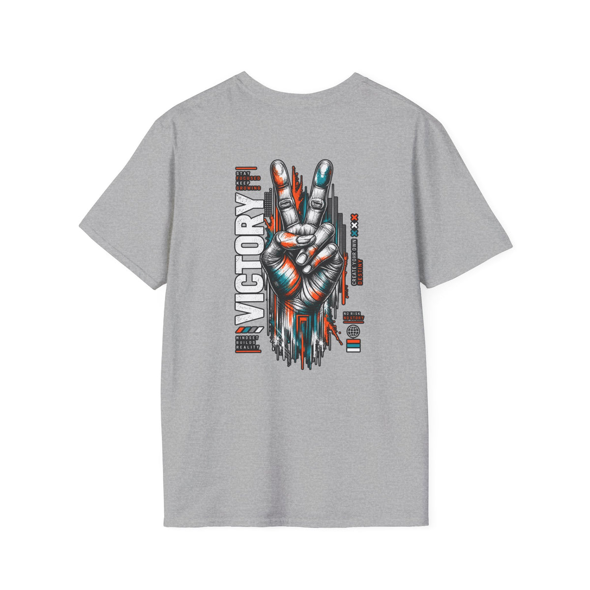 Victory Hand Peace Sign Graphic T-Shirt — Retro Rock Vibe