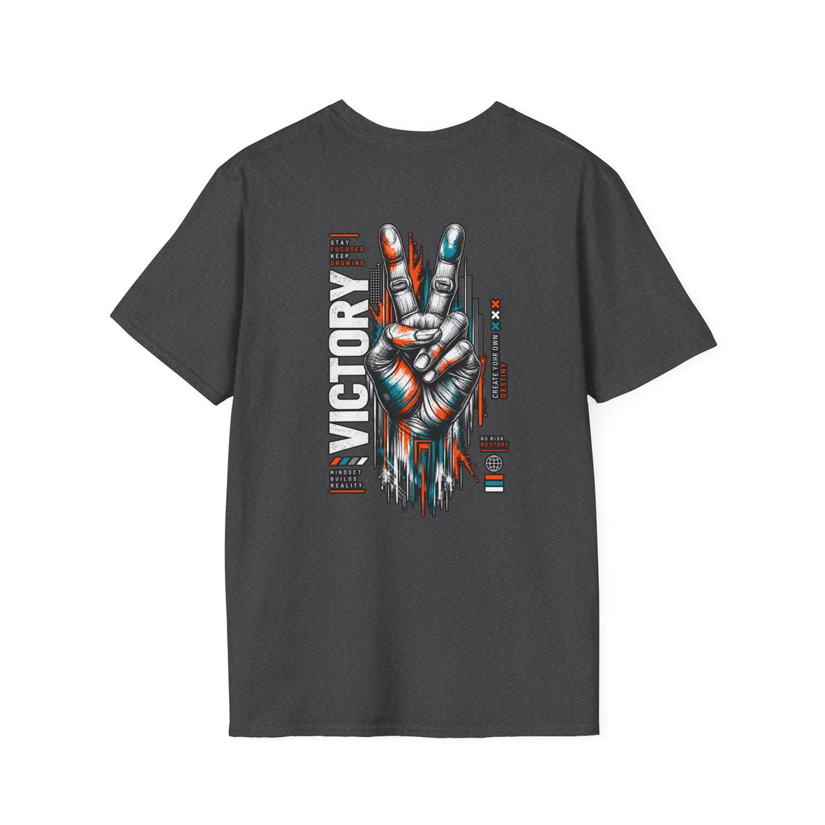 Victory Hand Peace Sign Graphic T-Shirt — Retro Rock Vibe