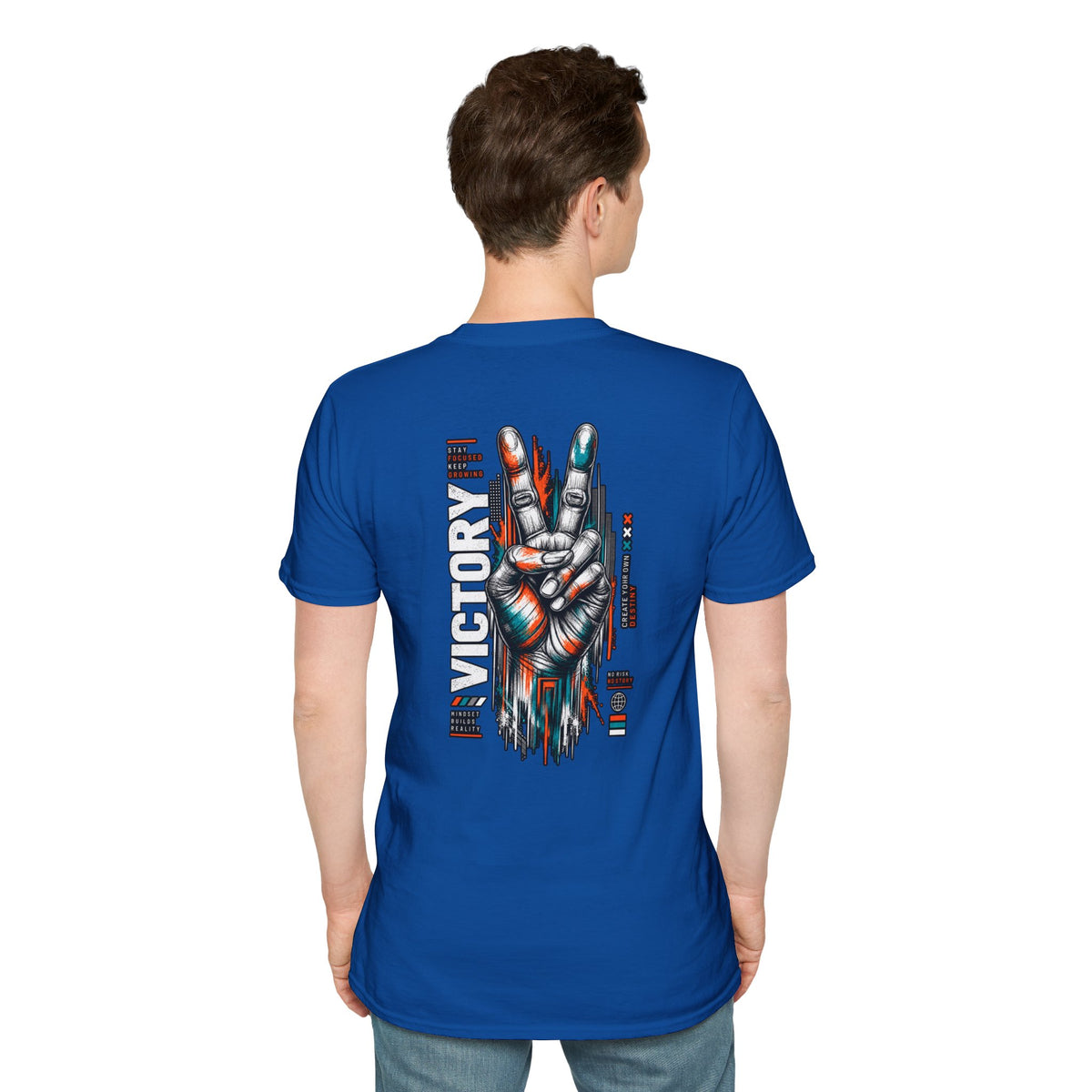 Victory Hand Peace Sign Graphic T-Shirt — Retro Rock Vibe