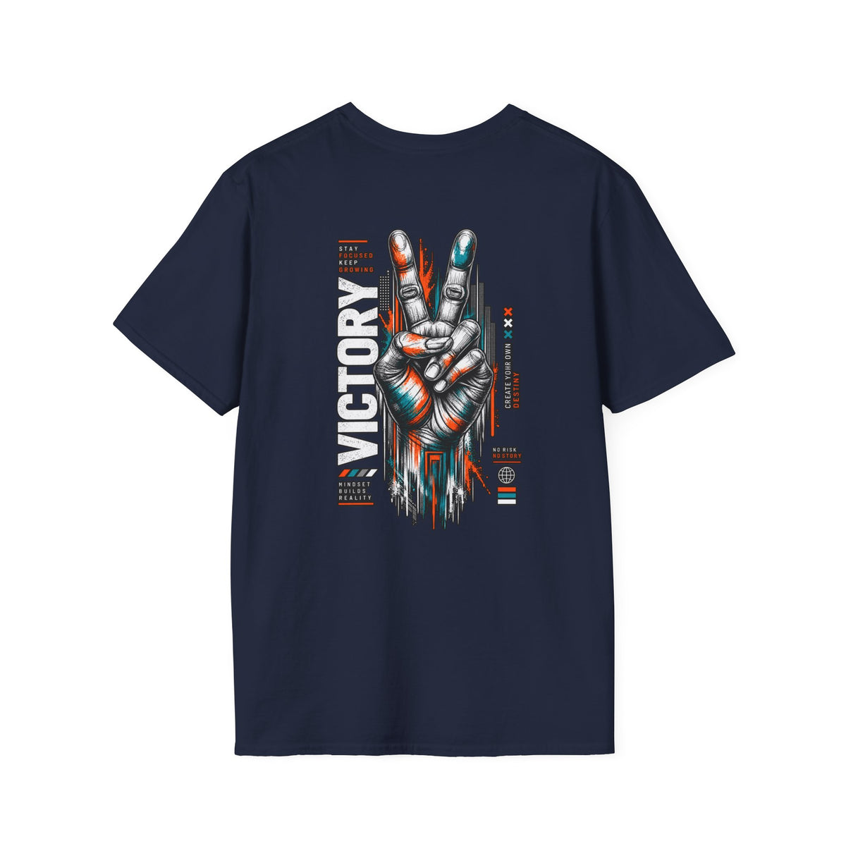 Victory Hand Peace Sign Graphic T-Shirt — Retro Rock Vibe