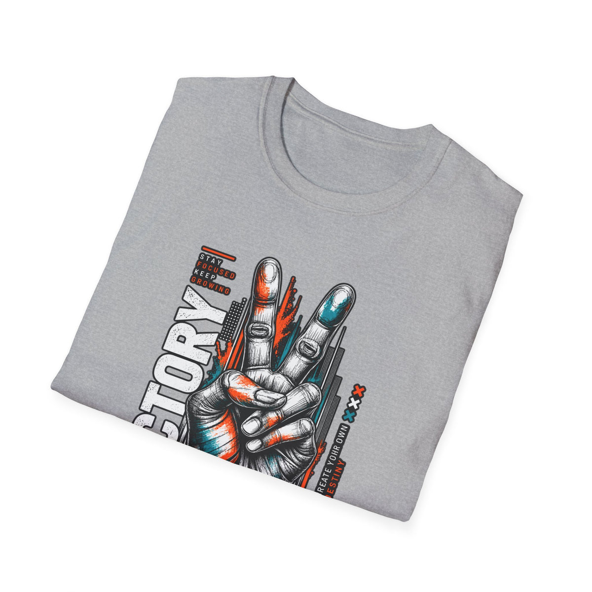 Victory Hand Peace Sign Graphic T-Shirt — Retro Rock Vibe