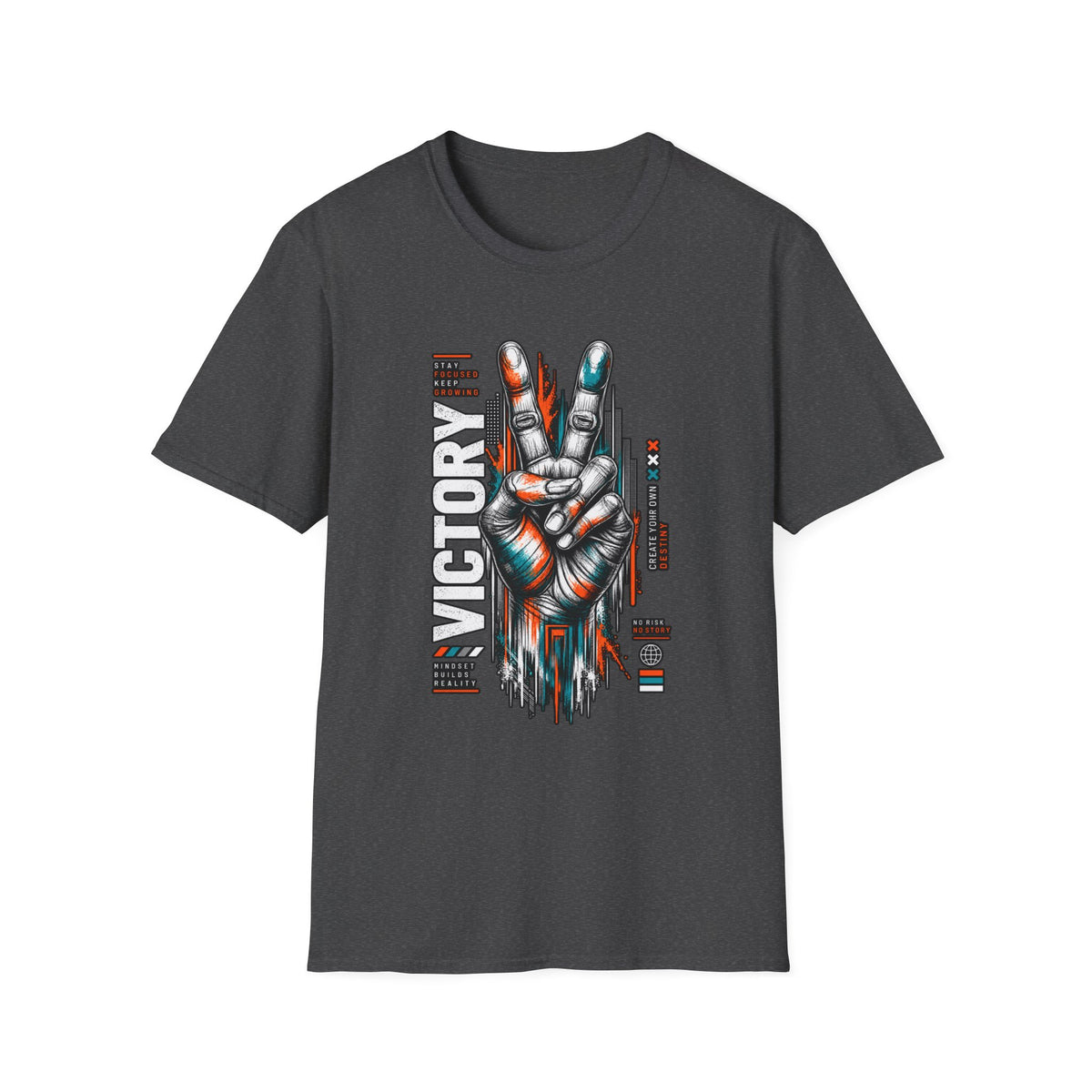Victory Hand Peace Sign Graphic T-Shirt — Retro Rock Vibe