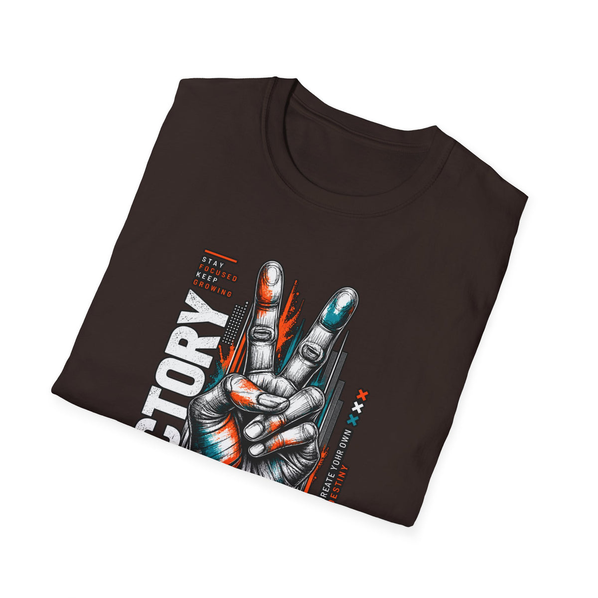Victory Hand Peace Sign Graphic T-Shirt — Retro Rock Vibe