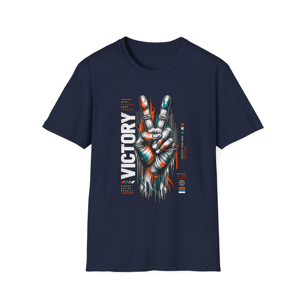 Victory Hand Peace Sign Graphic T-Shirt — Retro Rock Vibe