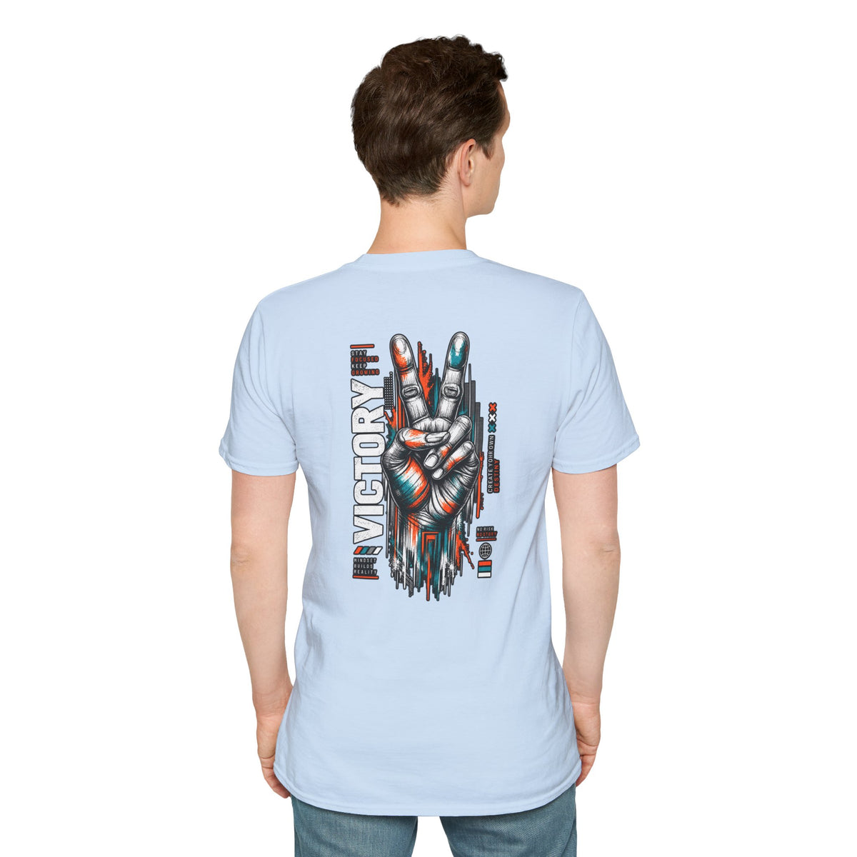 Victory Hand Peace Sign Graphic T-Shirt — Retro Rock Vibe