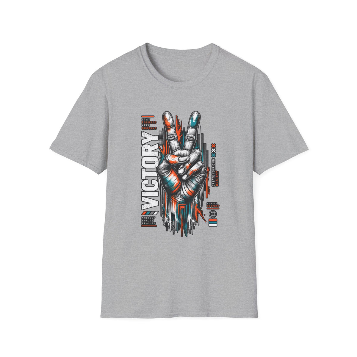 Victory Hand Peace Sign Graphic T-Shirt — Retro Rock Vibe