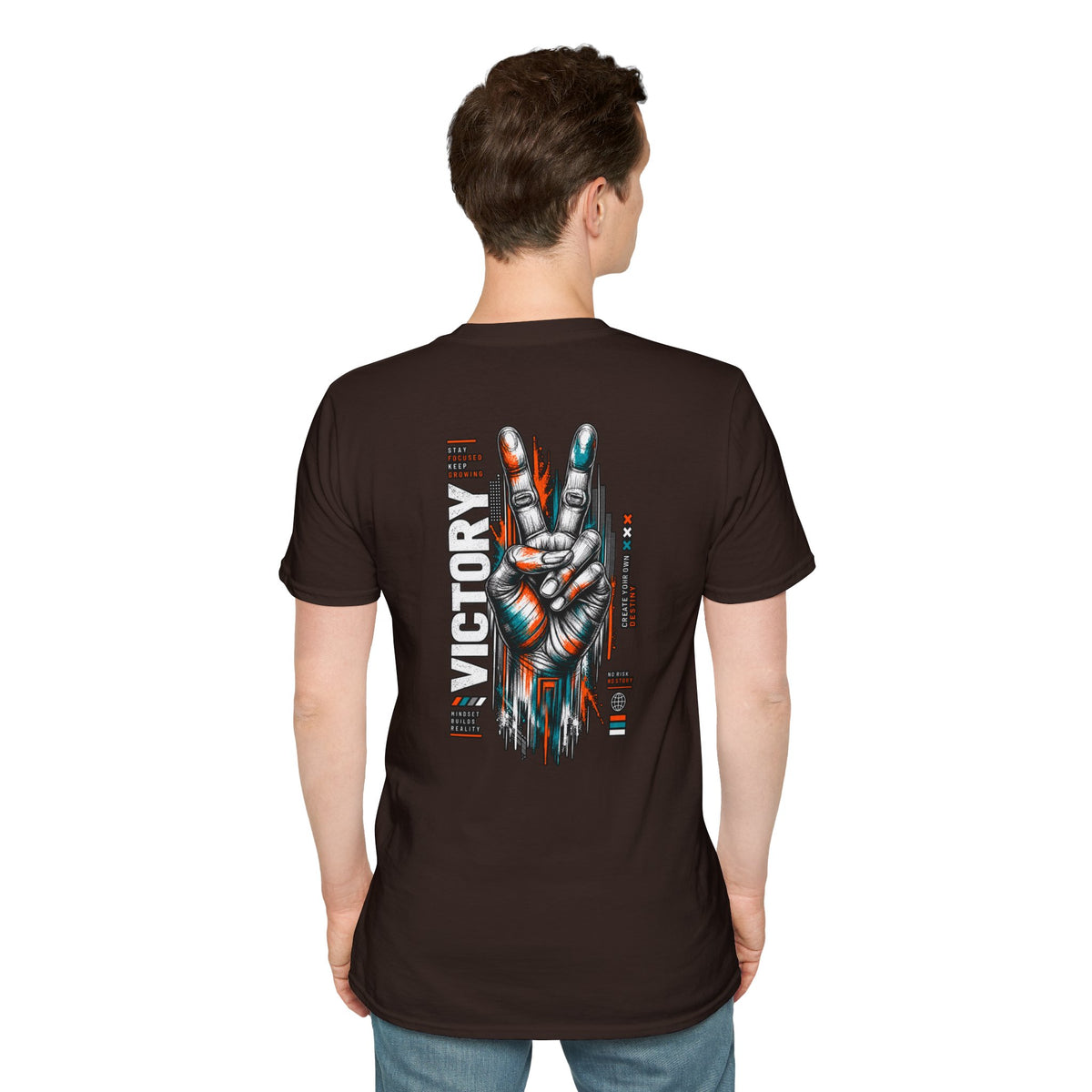 Victory Hand Peace Sign Graphic T-Shirt — Retro Rock Vibe