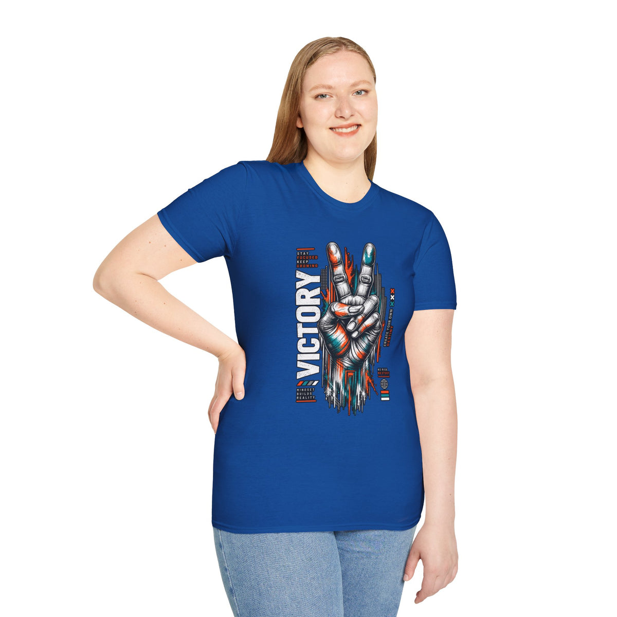 Victory Hand Peace Sign Graphic T-Shirt — Retro Rock Vibe