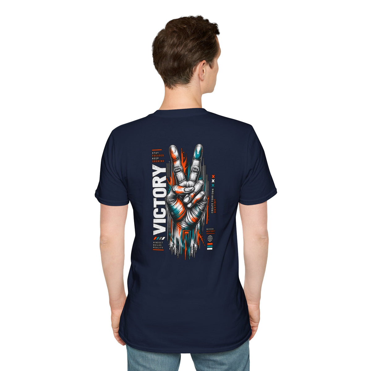 Victory Hand Peace Sign Graphic T-Shirt — Retro Rock Vibe