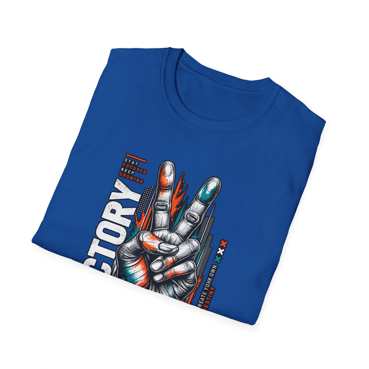 Victory Hand Peace Sign Graphic T-Shirt — Retro Rock Vibe