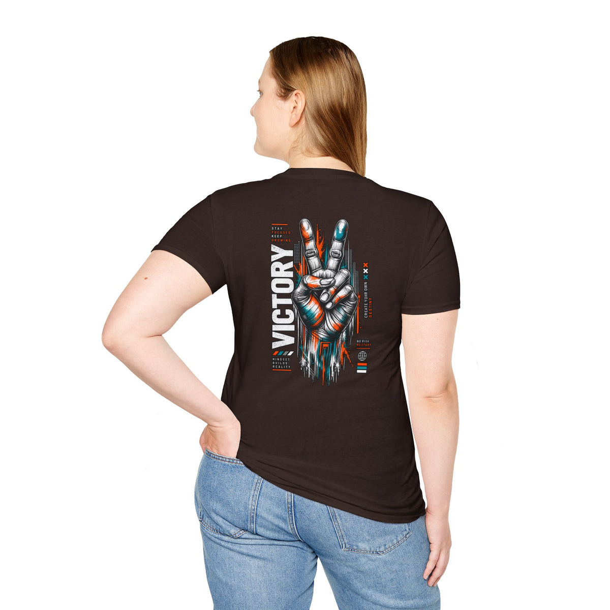 Victory Hand Peace Sign Graphic T-Shirt — Retro Rock Vibe