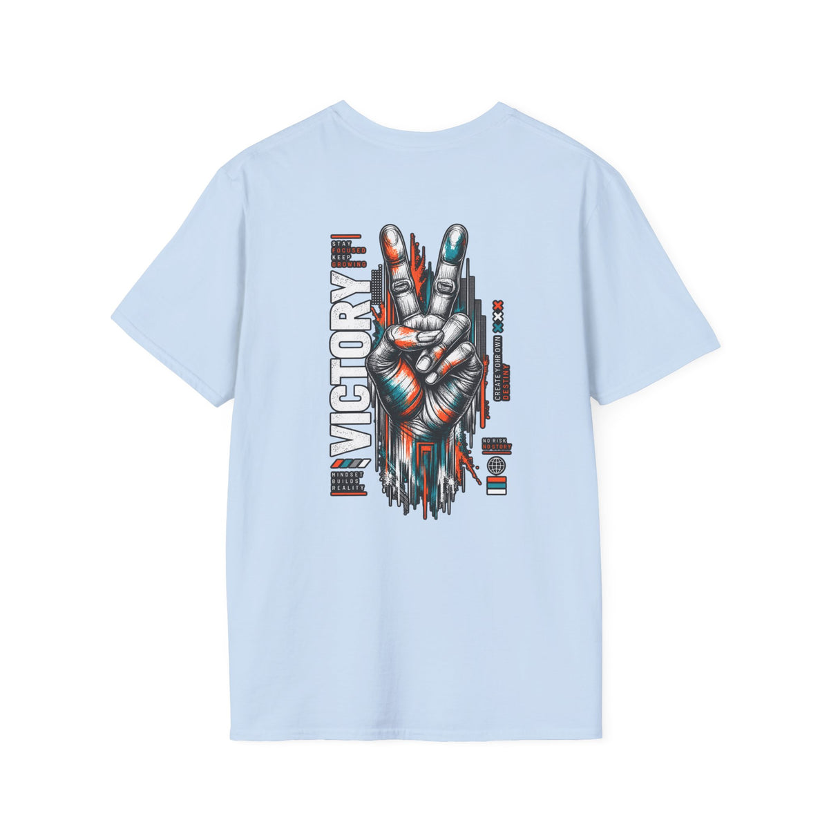 Victory Hand Peace Sign Graphic T-Shirt — Retro Rock Vibe