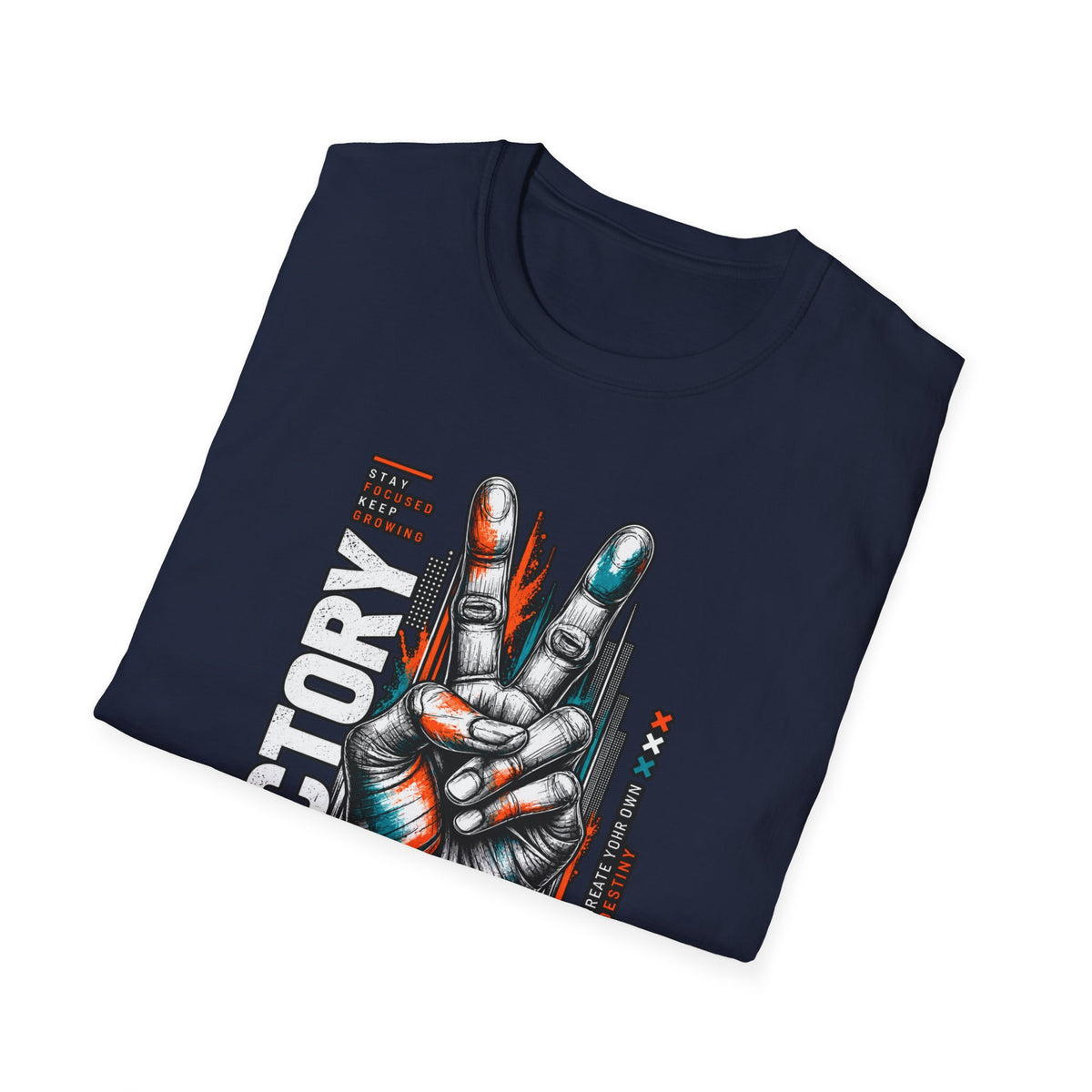 Victory Hand Peace Sign Graphic T-Shirt — Retro Rock Vibe