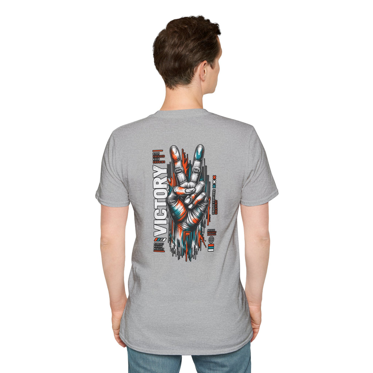 Victory Hand Peace Sign Graphic T-Shirt — Retro Rock Vibe
