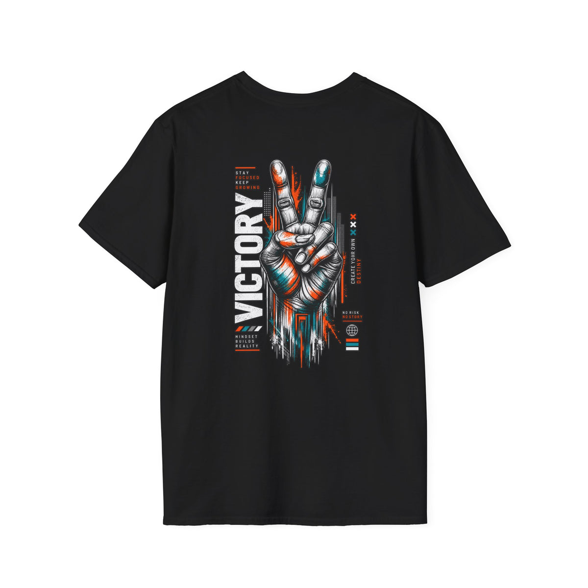 Victory Hand Peace Sign Graphic T-Shirt — Retro Rock Vibe