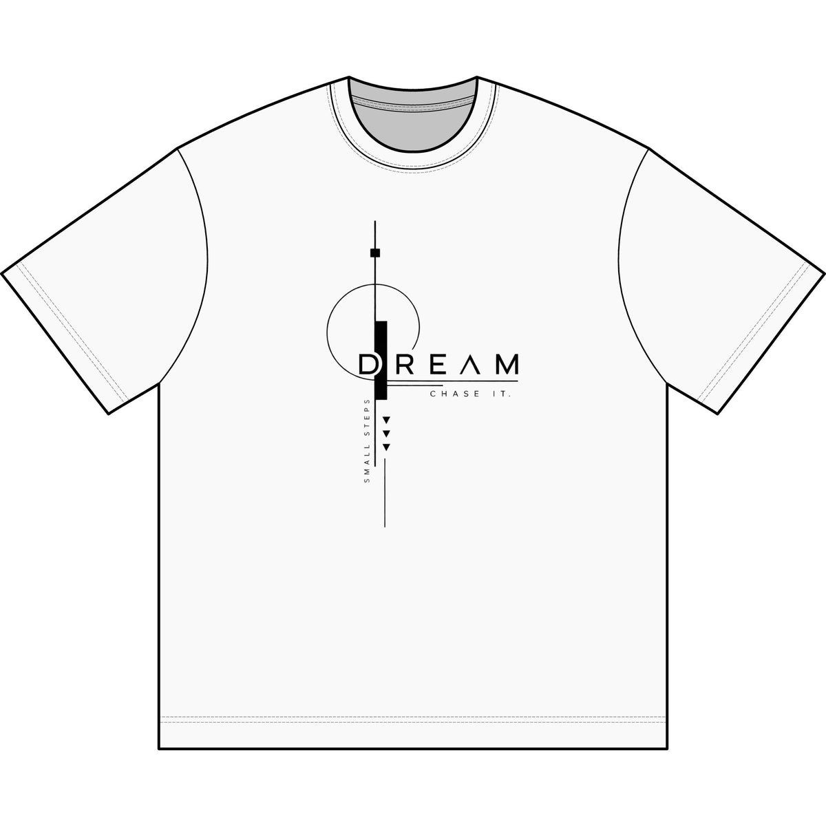 Dream Chase It Graphic Tee — Minimalist Inspirational Men’s Box T-Shirt