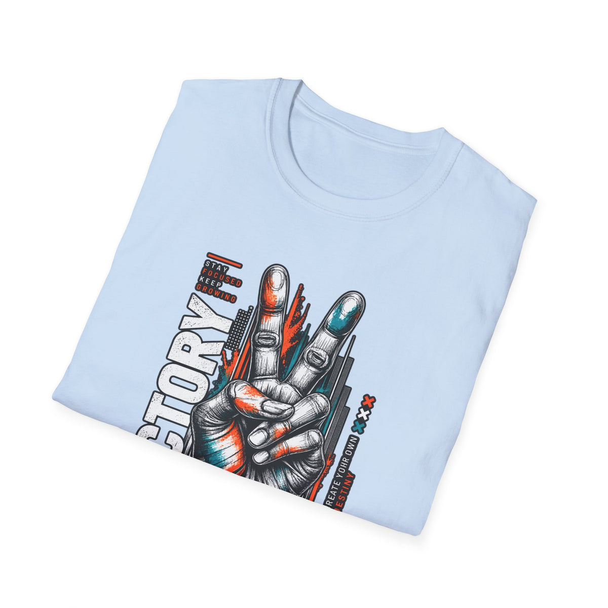 Victory Hand Peace Sign Graphic T-Shirt — Retro Rock Vibe