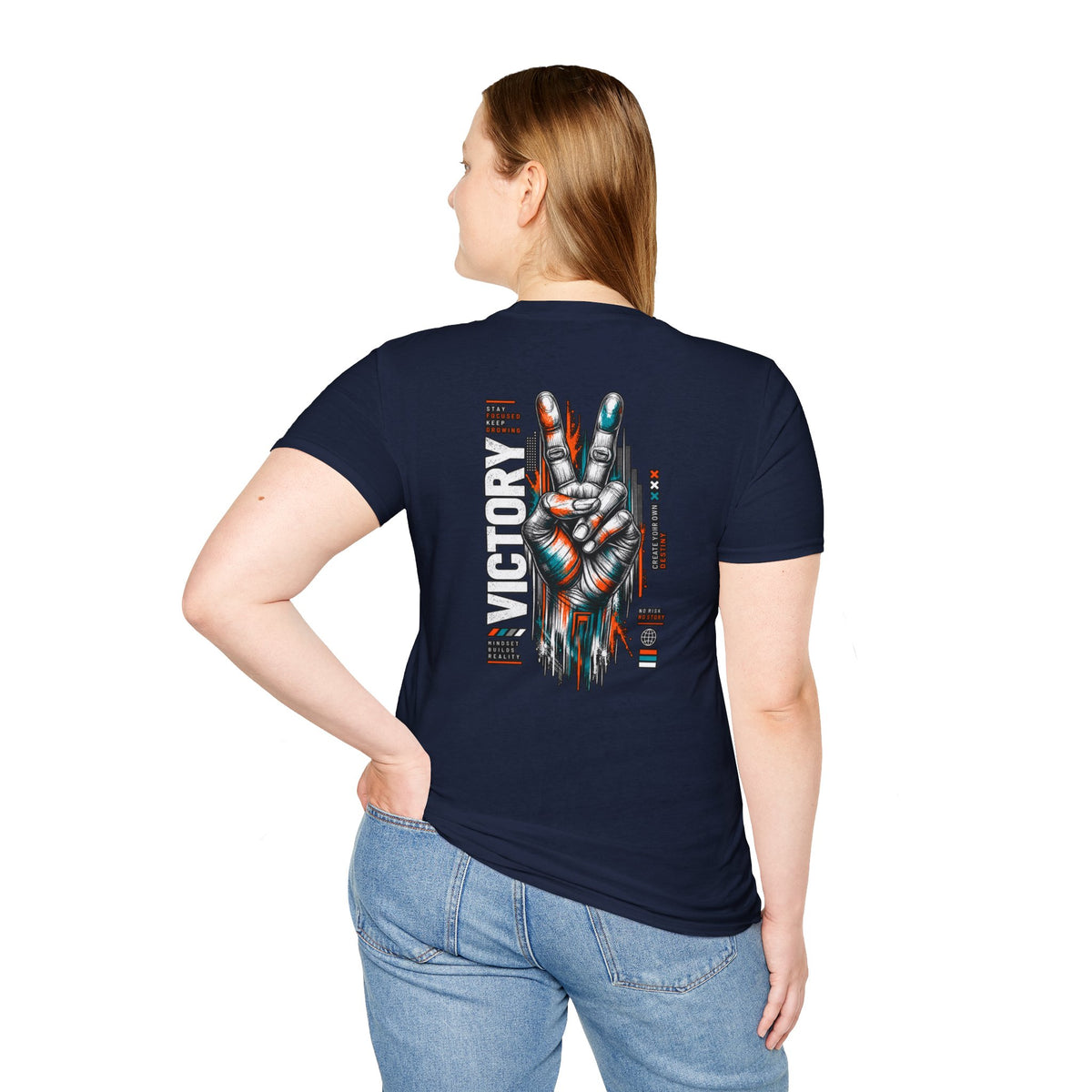 Victory Hand Peace Sign Graphic T-Shirt — Retro Rock Vibe
