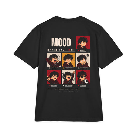 Mood of the Day Graphic T-Shirt — Anime Expression Grid Tee