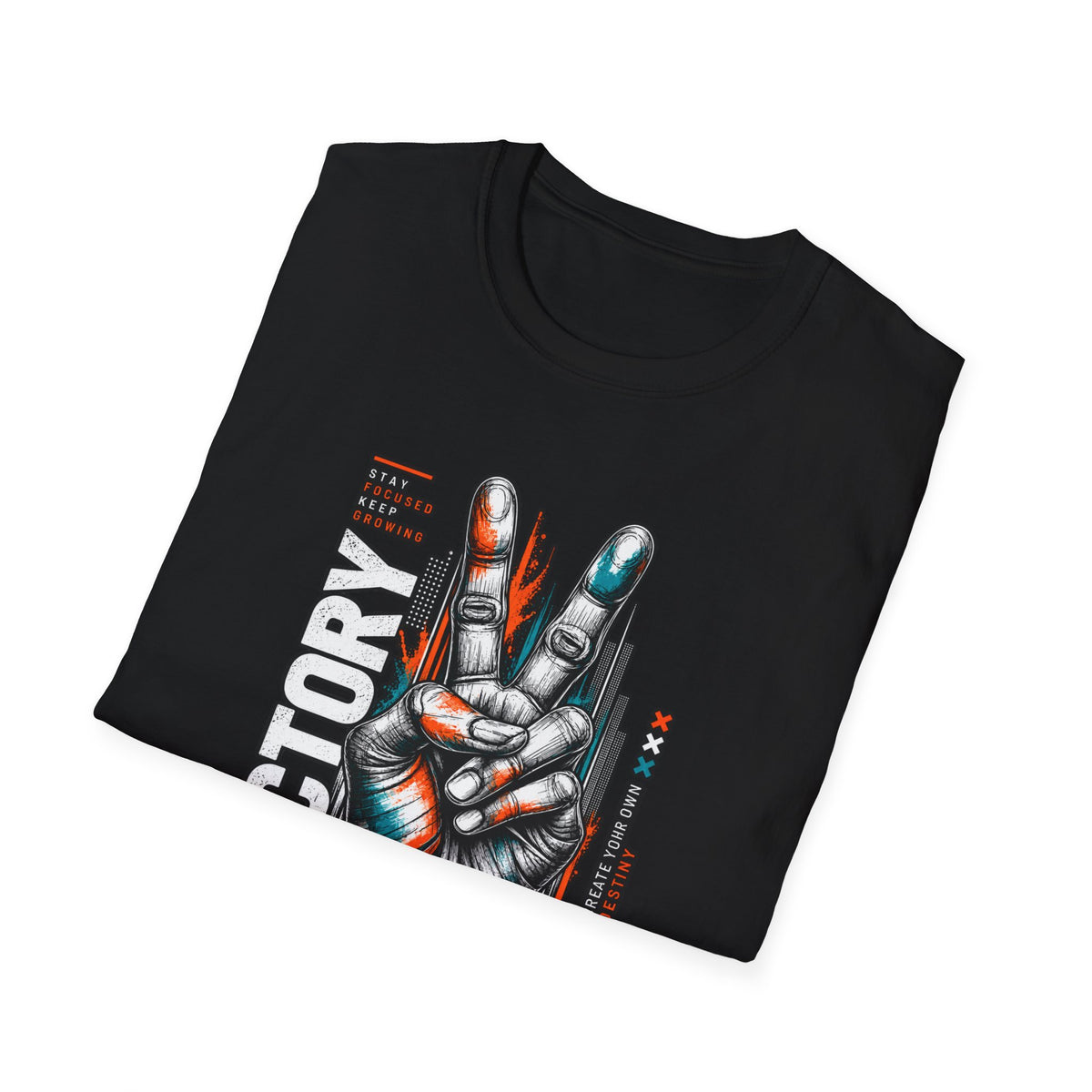 Victory Hand Peace Sign Graphic T-Shirt — Retro Rock Vibe