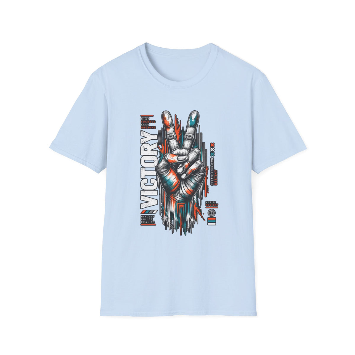 Victory Hand Peace Sign Graphic T-Shirt — Retro Rock Vibe