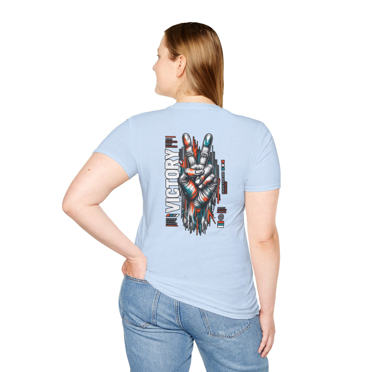 Victory Hand Peace Sign Graphic T-Shirt — Retro Rock Vibe
