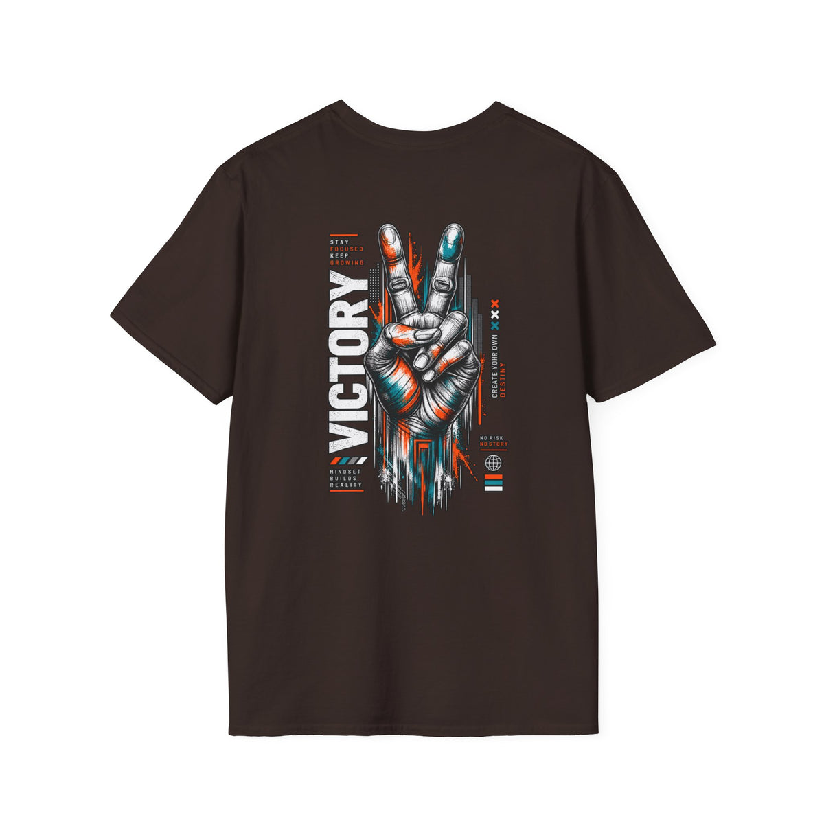 Victory Hand Peace Sign Graphic T-Shirt — Retro Rock Vibe