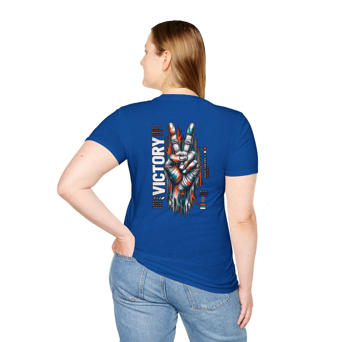 Victory Hand Peace Sign Graphic T-Shirt — Retro Rock Vibe