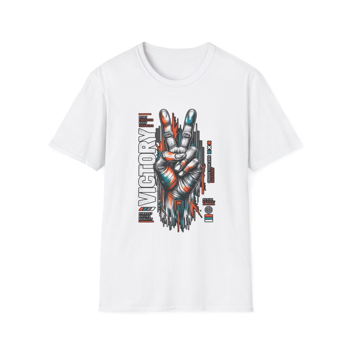 Victory Hand Peace Sign Graphic T-Shirt — Retro Rock Vibe
