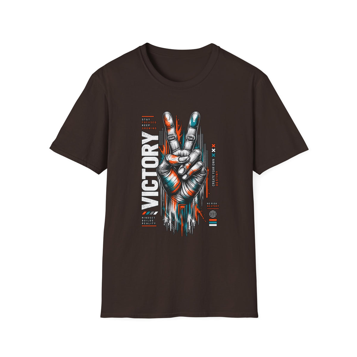 Victory Hand Peace Sign Graphic T-Shirt — Retro Rock Vibe